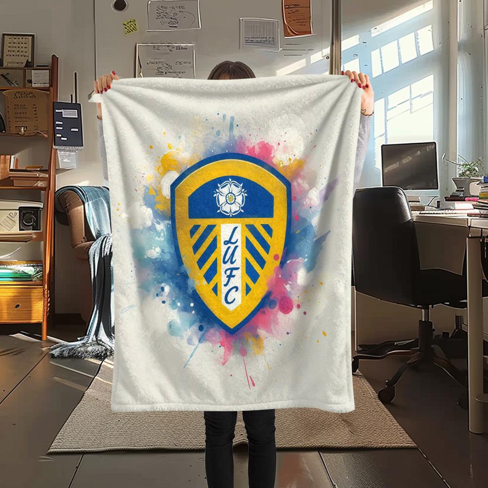 Leeds United Flanelldecke, Hohe Qualität, Bequem für alle Jahreszeiten, Heimdekoration, Wärme und Komfort
