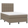 3142085 vidaXL Divan Bed with Mattress Taupe 120x200 Cm Fabric
