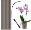 Plant Support Stakes with Orchid Plant Clips for Indoor and Outdoor Garden Tomato Rose Flower Holder Stick Supports Rod Tools