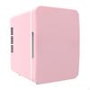 Mini Fridge Single Door Multiuse Beverage Refrigerator for Desk Vehicle Dorm Pink