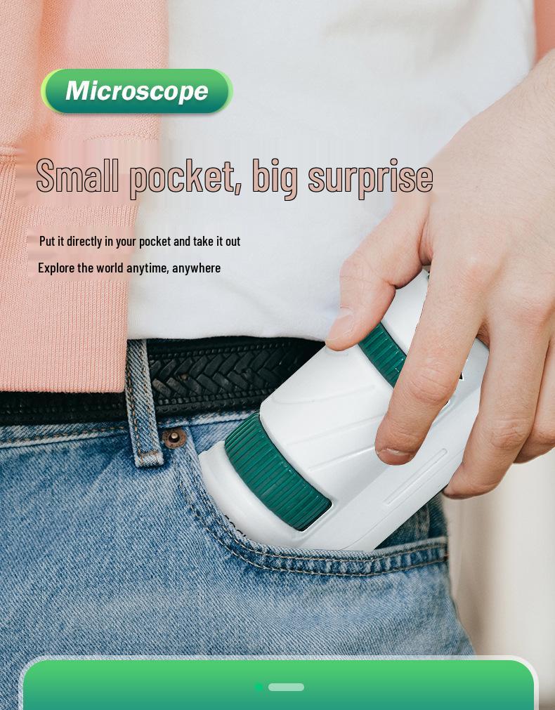 Portable Children's Microscope Science Experiment Set - Educational Toy for Primary & Middle School Students, Boys & Girls