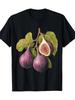 Camiseta S con Gráfico Vibrante de Fruta de Higo - Camiseta Casual de Manga Corta con Cuello Redondo, Estampado Digital Para Durabilidad, Lavable a Máquina, Comodidad para Todas las Estaciones,
