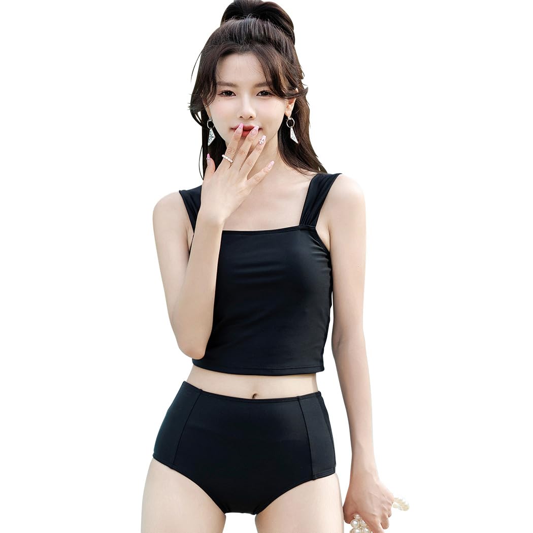 

Танкини Хай hys3133 [Тедди] Женский купальник, Набор из 2 предметов, Бикини в стиле бюстье, Раздельный, Талия, (JP, Алфавит, L, Стандартный, Черный)