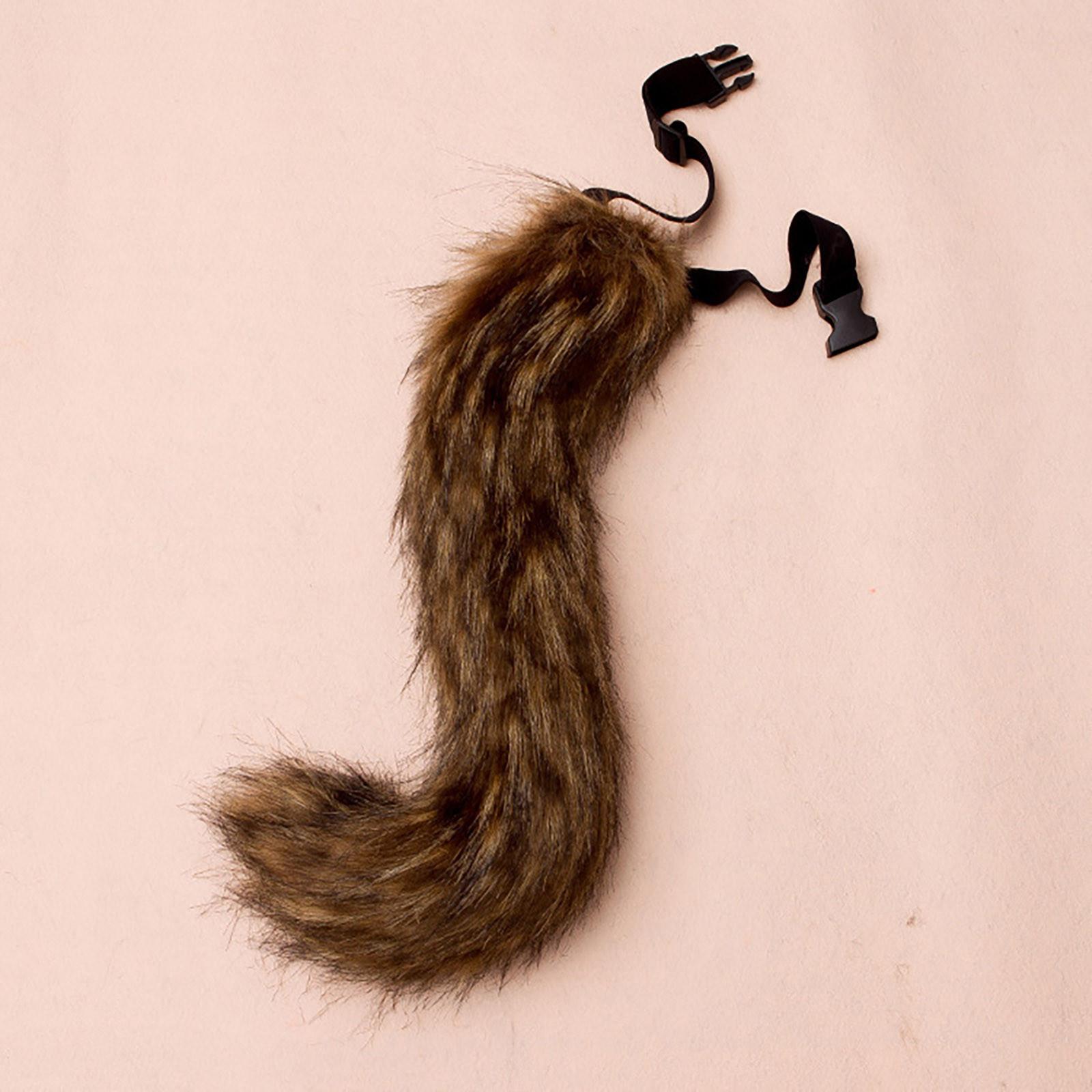 

Женская мода Повседневная плюшевая имитация хвоста Лоури Регулируемый хвост