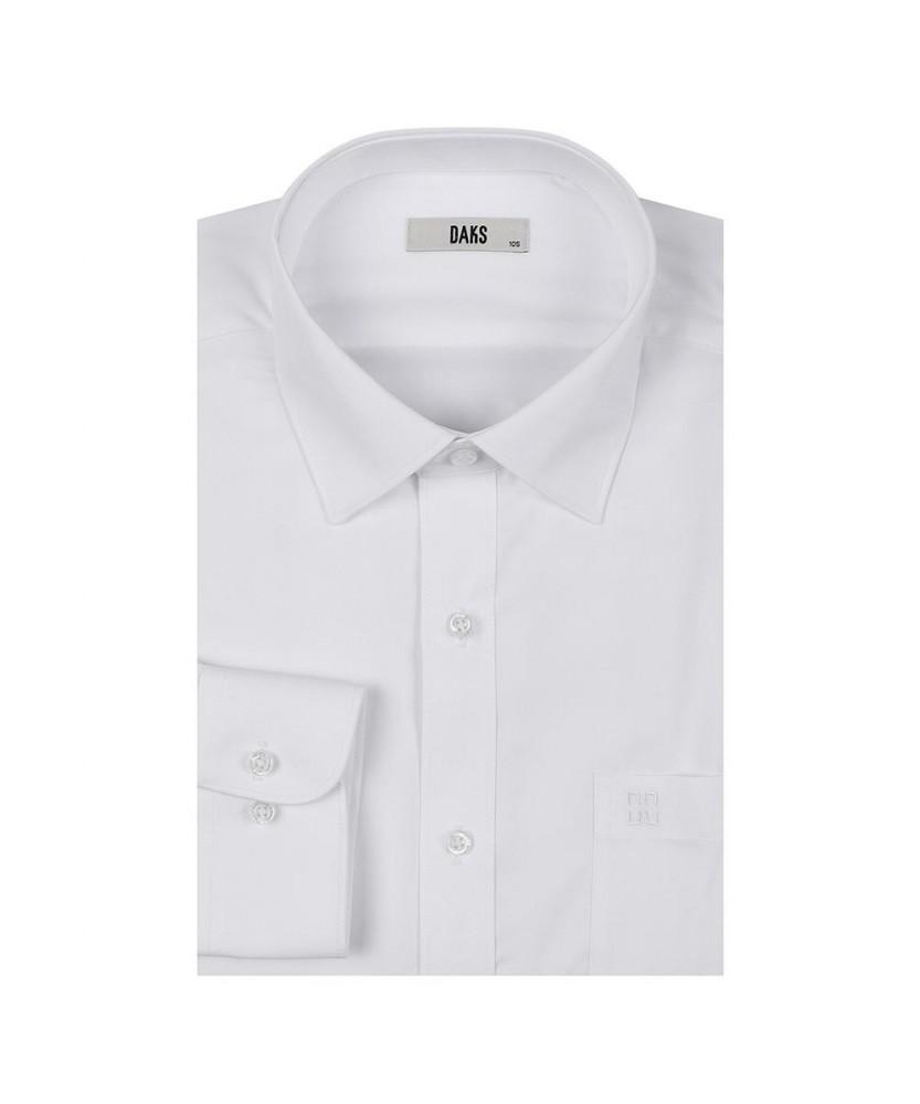 Dagseusyeocheu Polyester Blend No-Care Solid Dress Shirt Regular Fit_Dla2Shdl101A1