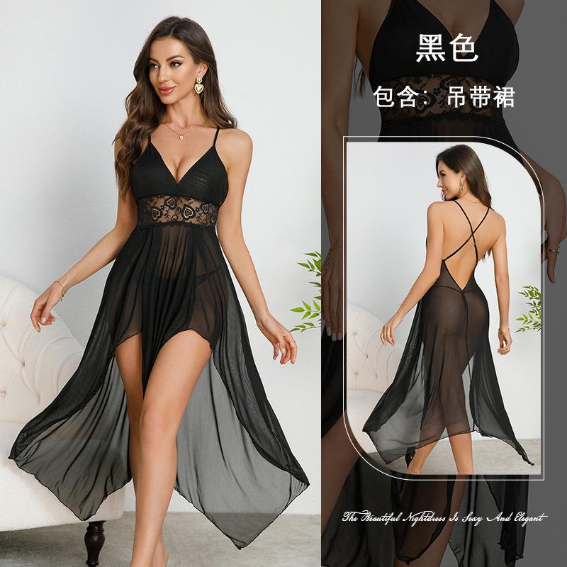 European and American underwear European and American nightclubs sexy V-neck backless sleeveless suspender dress 863 S