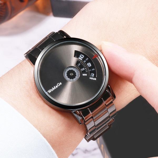 Fashion Male Wrist Watch Luxury Unique Style Men Stainless Steel Quartz Watches