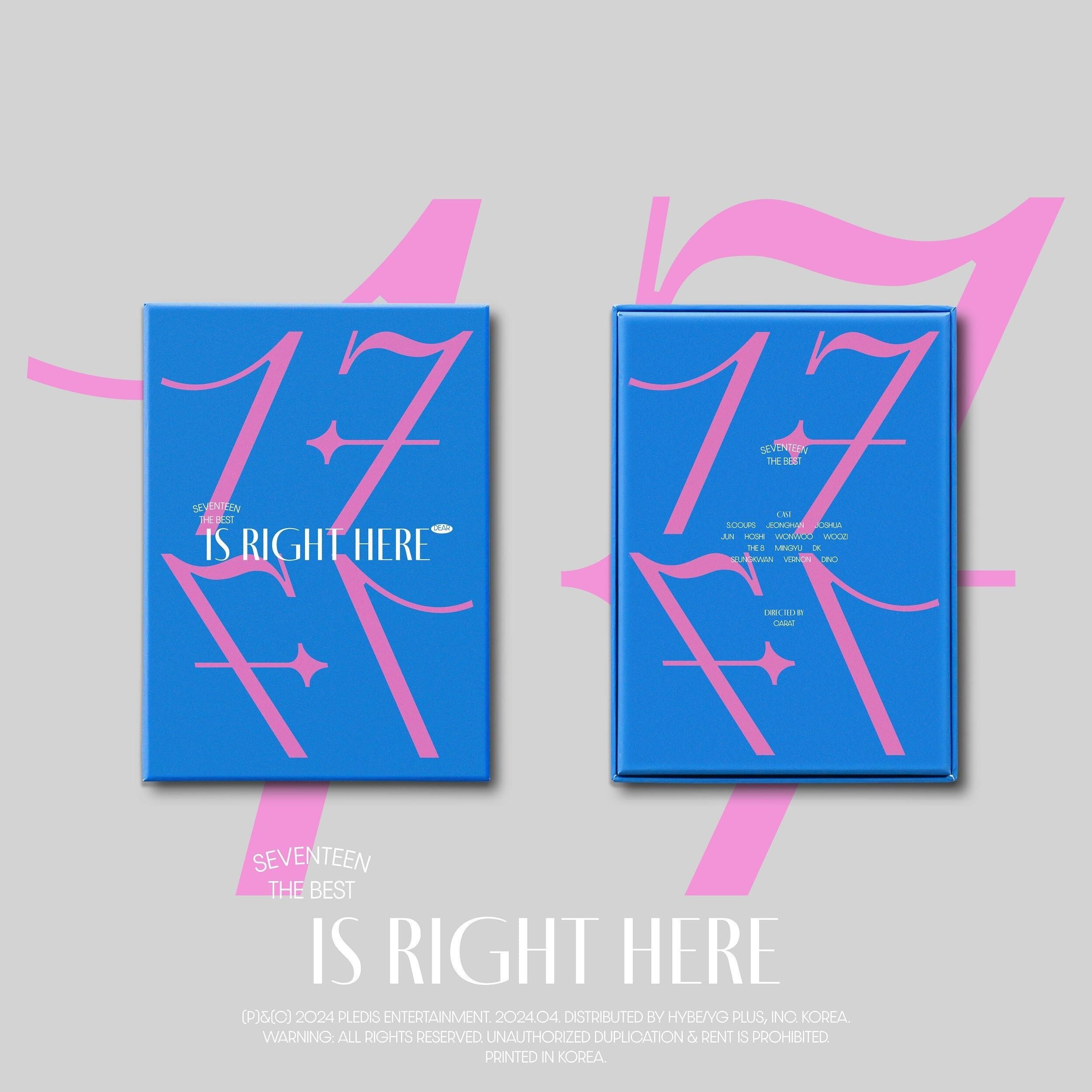 Бонус SEVENTEEN BEST ALBUM ПРЯМО ЗДЕСЬ Дорогая Случайная Входная Карточка для Офлайн-Мероприятия [В комплекте от производителя]  17 HERE  - Вер. - (Импортировать издание) (13