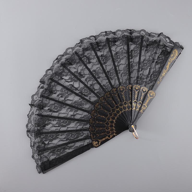 Bamboo Folding Fan, Green Smile Design, Women’s Elegant Dance Fan, Perfect Student Gift