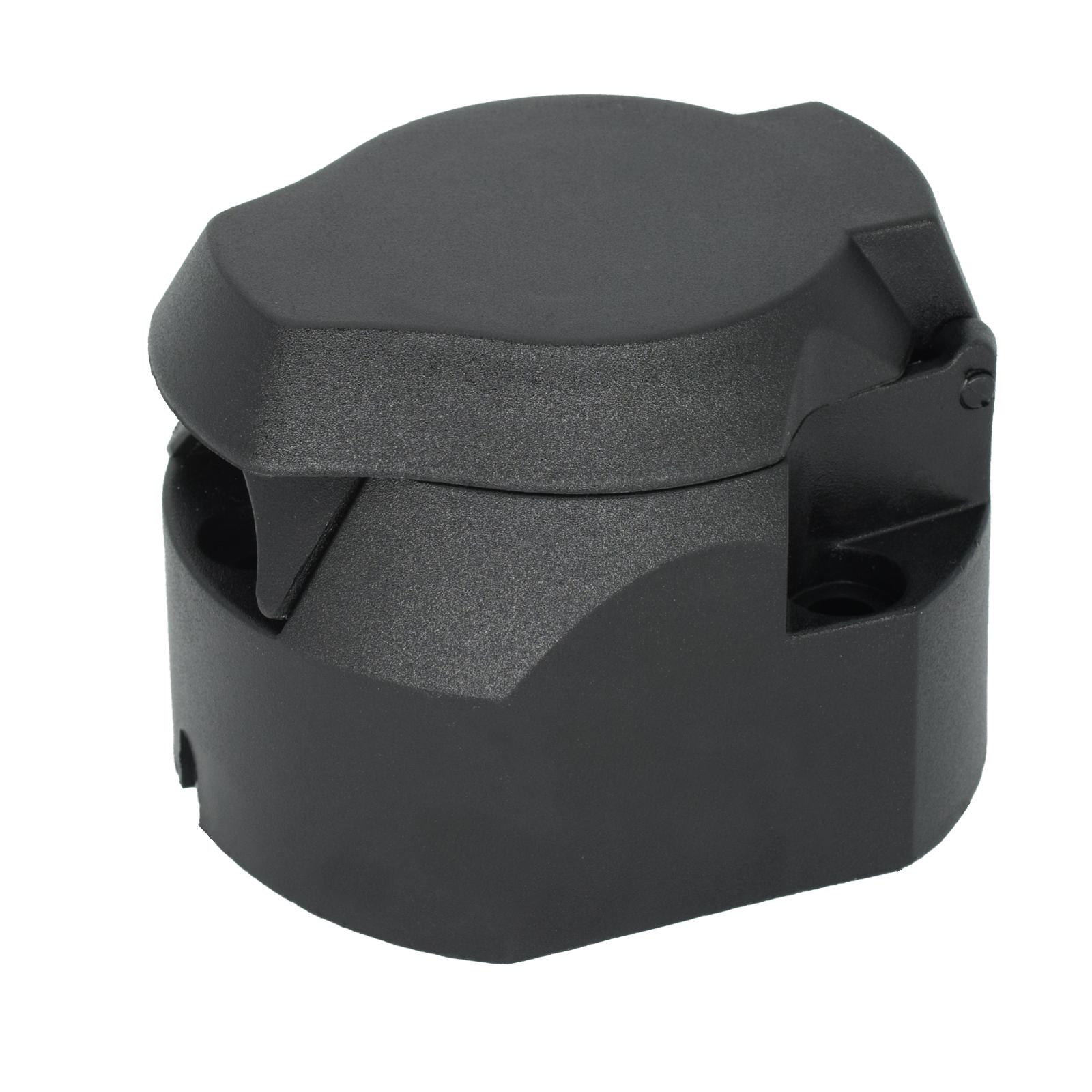 

13-контактная розетка для прицепа, евро 12 В, пластиковый прочный 13-полюсный электрический разъем, адаптер освещения, автомобильные детали для караванов, тянущих грузовик чёрный