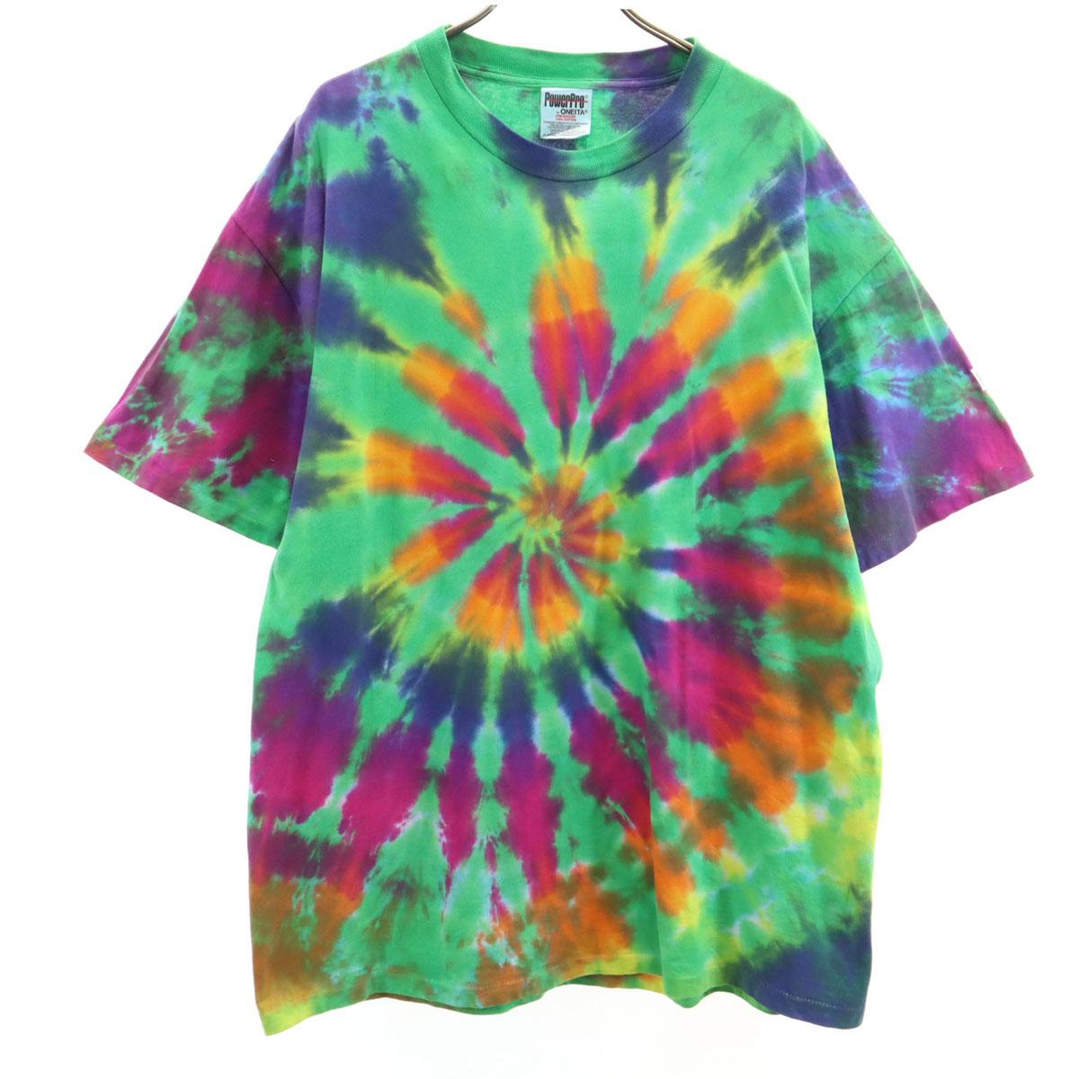 

POWER PRO by ONEITA 90s Old Tie-dye Pattern Short sleeve T-shirt Men s Used