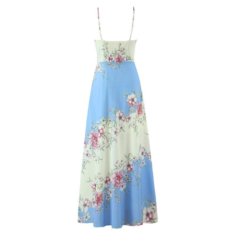 2026 European & American Style French Elegance Print Slimming Vacation Dress