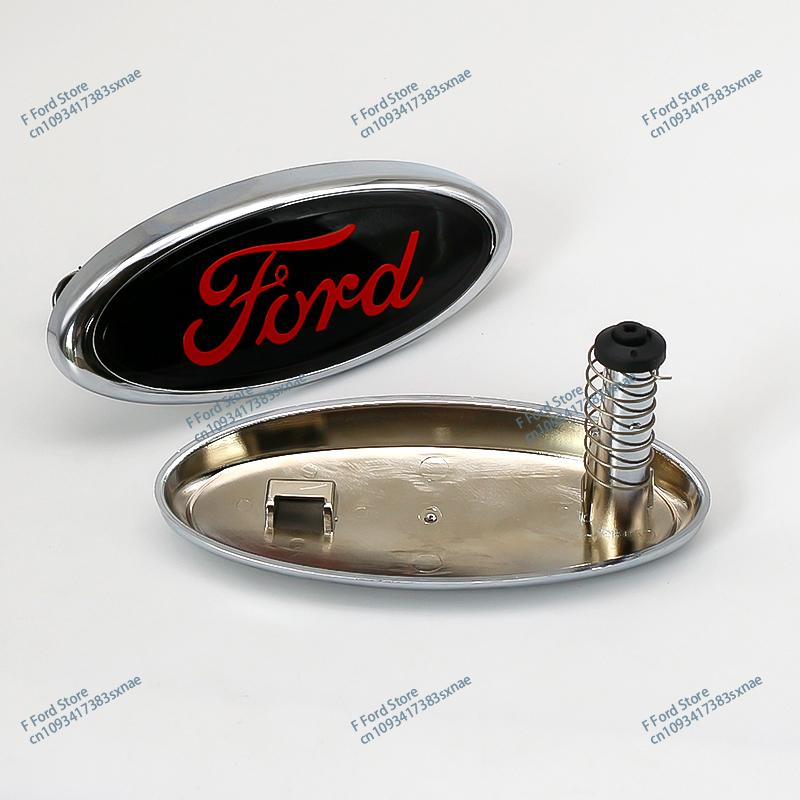 LLI6 14.5cm Car Logo Front Head Hood Bonnet Rear Trunk Badge ABS Emblem For Ford Mondeo Focus Fusion MK2 MK4 F150 F250 Accessories