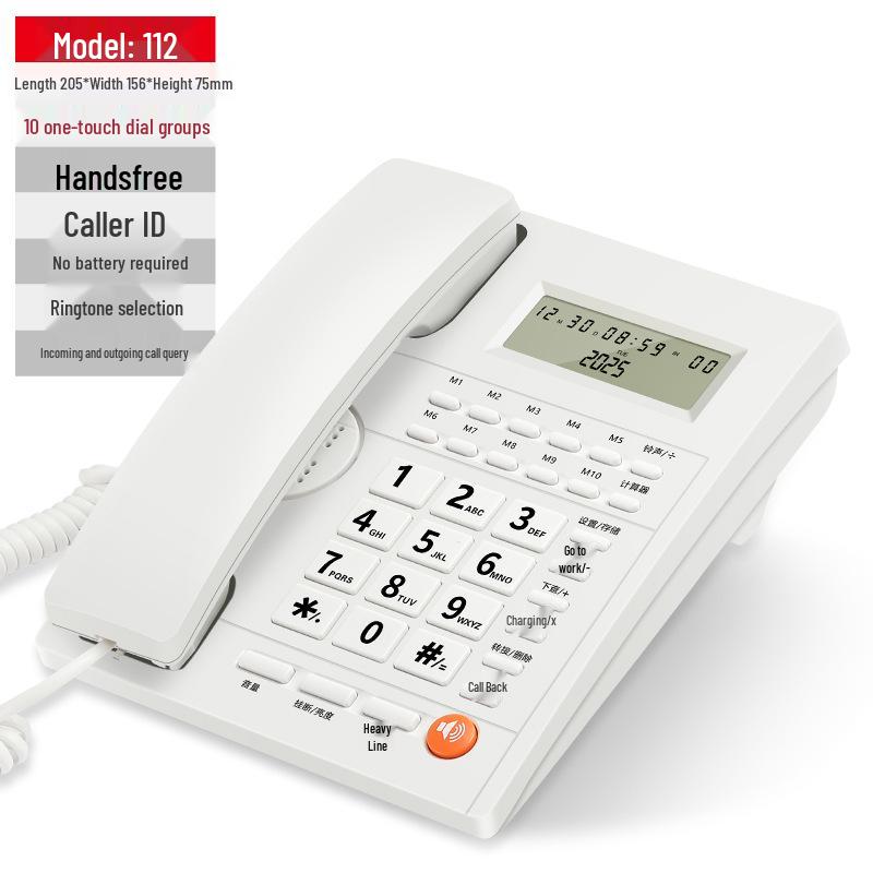 Bedraad Telefoonbasisstation met Eén-Touch Bellen & Nummerherkenning voor Thuis en Kantoor