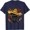 Gorilla Sombrero Fiesta Print Cotton Graphic Tee Cinco De Mayo T-Shirt for Men