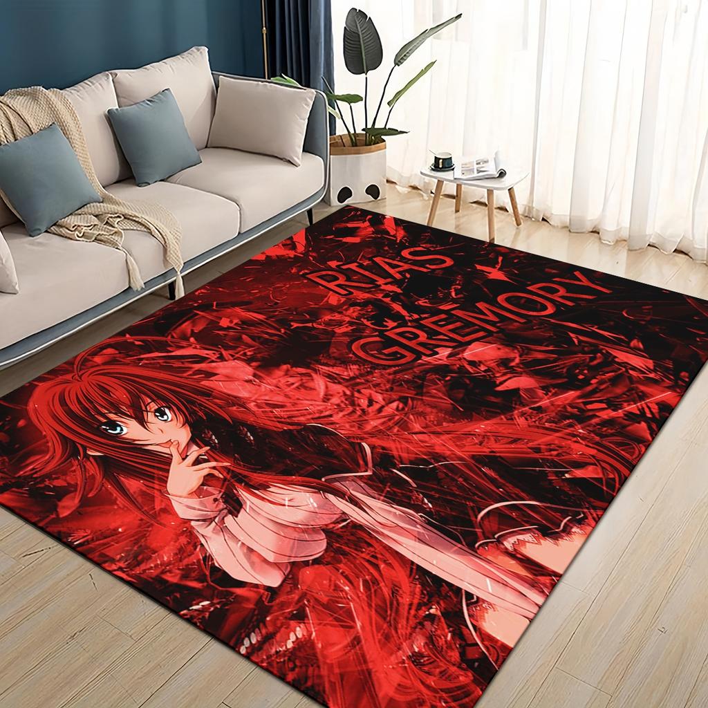 3D Cartoon High School DxD Sexy Girl Rias Akeno Asia Carpet Rug for Living Room Bedroom Home Sofa Decoration,Non-slip Floor Mat