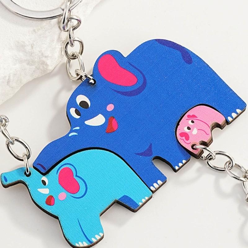 Animal Shape Stylish Keyrings Set Great for Anniversaries Valentines Birthdays