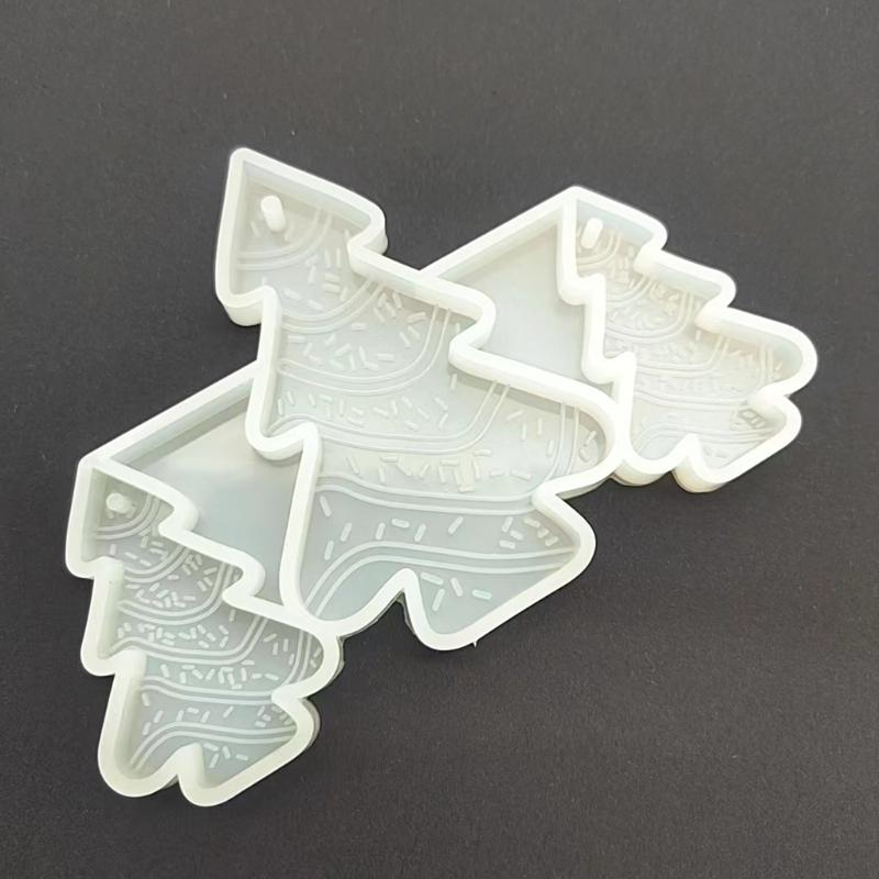DIY Christmas Tree Keychain Silicone Epoxy Mold DIY Necklace Pendant Jewelry Crafting Mould for Christmas Gift Craft