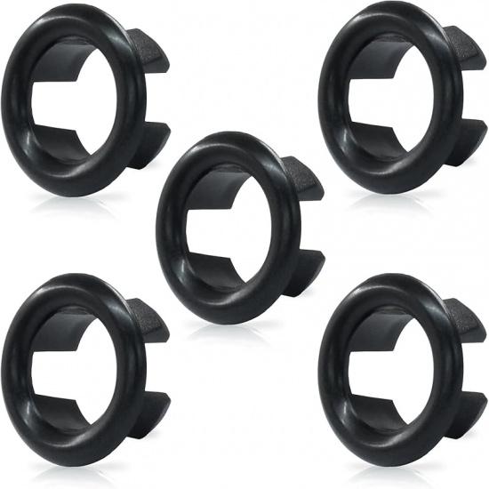 5 Pcs Chrome Overflow Cover Rings, Round Hole Trim Hole Insert in Cap for Home/Sink/Bathroom/Kitchen