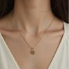 Natural Colored Treasure Powder Crystal Necklace Pendant Chinese Antique S925 Sterling Silver Xiaohongshu