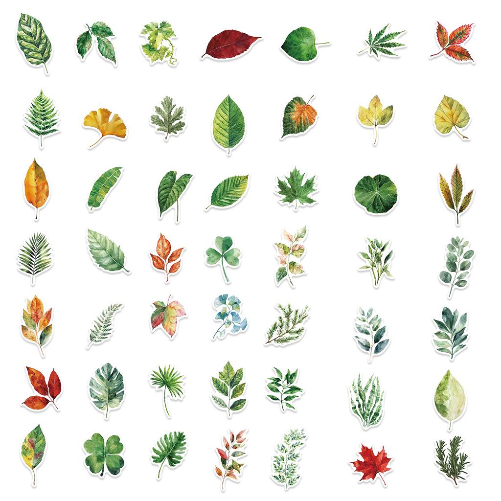 50 Cartoons, One Tree, One Leaf, Graffiti Stickers, Decorative Guitar Notebook Suitcase DIY Waterproof Stickers