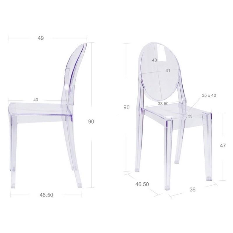 Transparent Ghost Devil Chair Ins Northern Europe Plastic Crystal Makeup Chair Modern Concise Originality Dining Chair