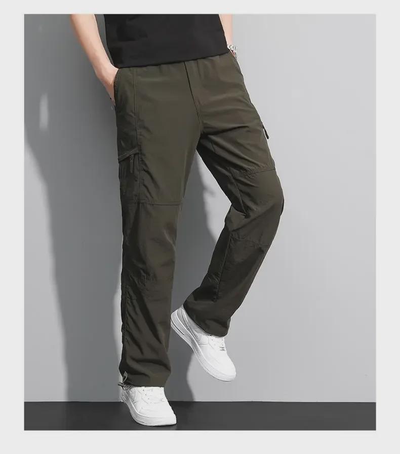 Men's Plus Velvet Thick Winter Cargo Pants - Loose, Multi-Pocket, Windproof, Waterproof, Quick-Drying.