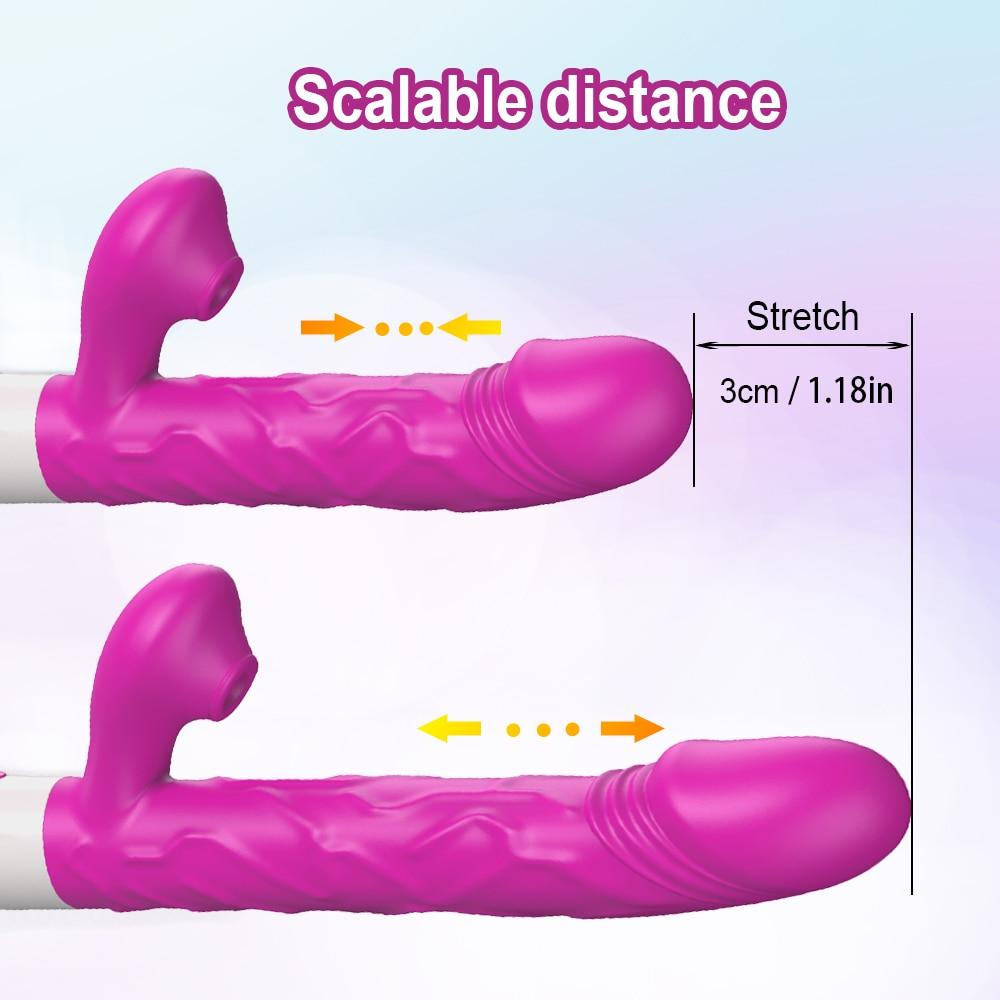 Prítlačný sací vibrátor Žena Výkonné dildo Sexuálne hračky pre ženy Vákuový odsávač Klitoris Stimulátor Vibrátory Sextouse Žena
