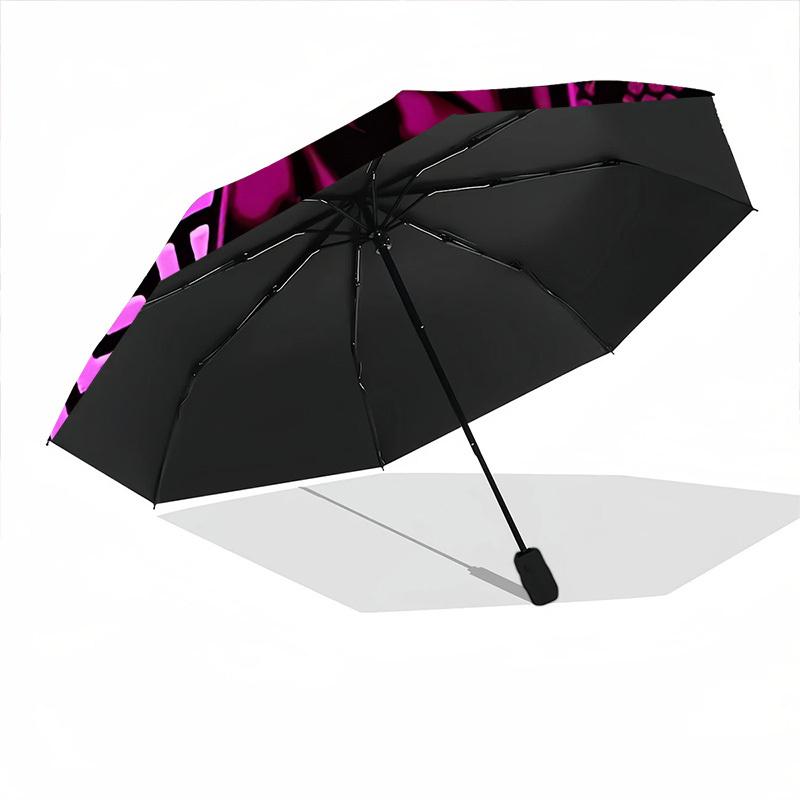 1pc Lace Bow Automatic Cute Umbrella 8-Bone Design Compact Gear for Outdoor Travel, Perfect Holiday Gift Yy251230008