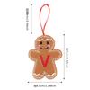 Gingerbread Man Ornaments for Christmas Tree Hanging Decor with Alphabet Letters Festive Holiday Home Decorations Gift