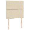 Box Spring Bed with Mattress Cream 90x200 cm Fabric