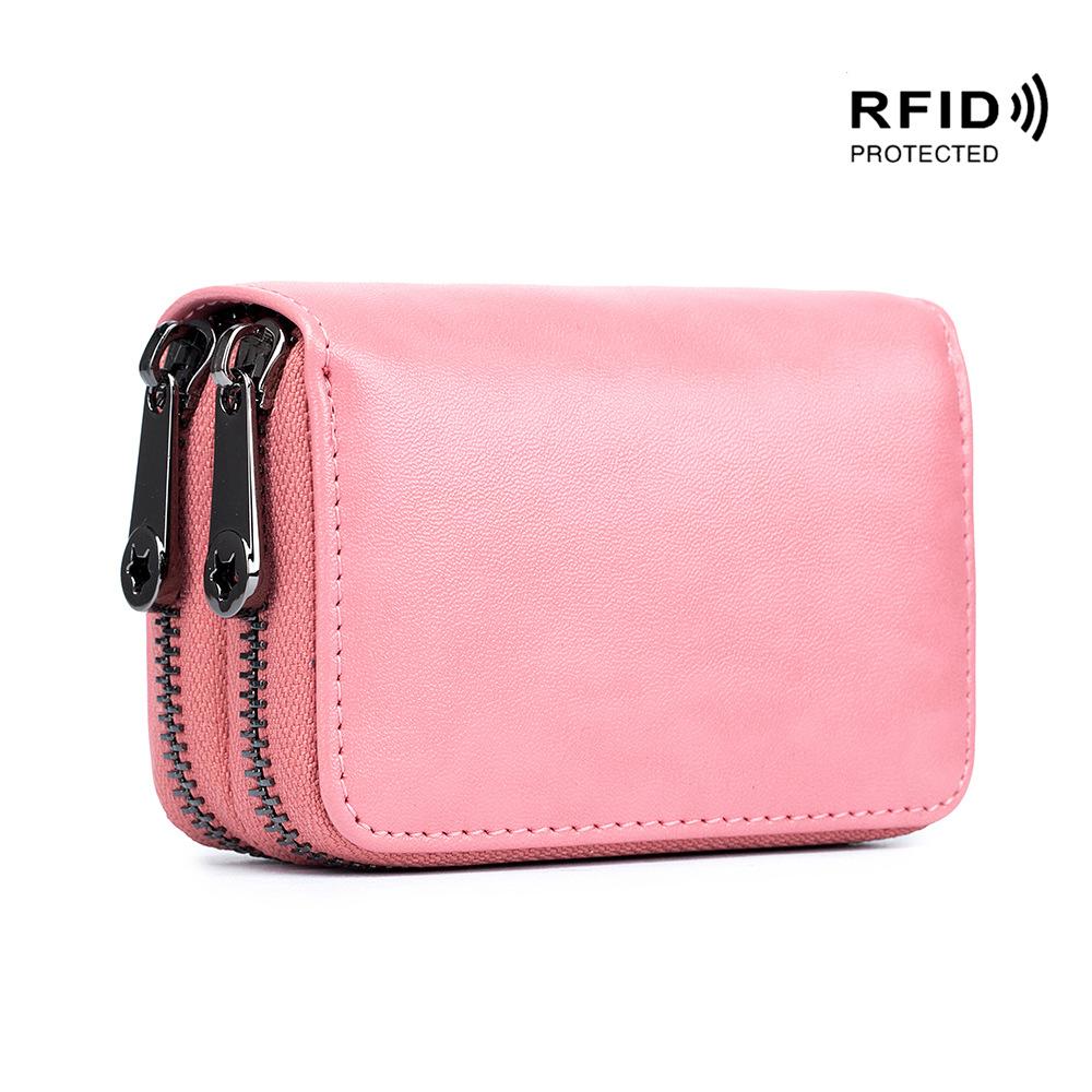 Double Lado Card Position Women's Card Bag, New RFID Anti-scan Gender-neutral Unisex Change Bag