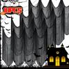 10/1PCS Black Creepy Cloths 76x198cm Mesh Cheesecloths Halloween Party Gauze Netting Spider Web Wall Gauze Terror Scene Props