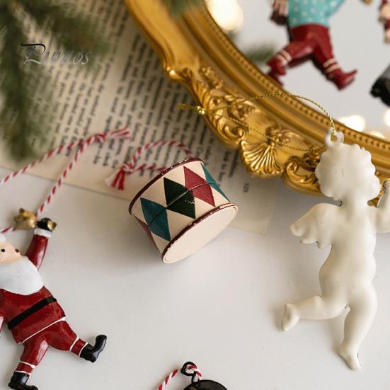 Pendentif de noël exquis en forme d'ange, soldat du père noël, pendentif d'arbre de noël pour décoration festive