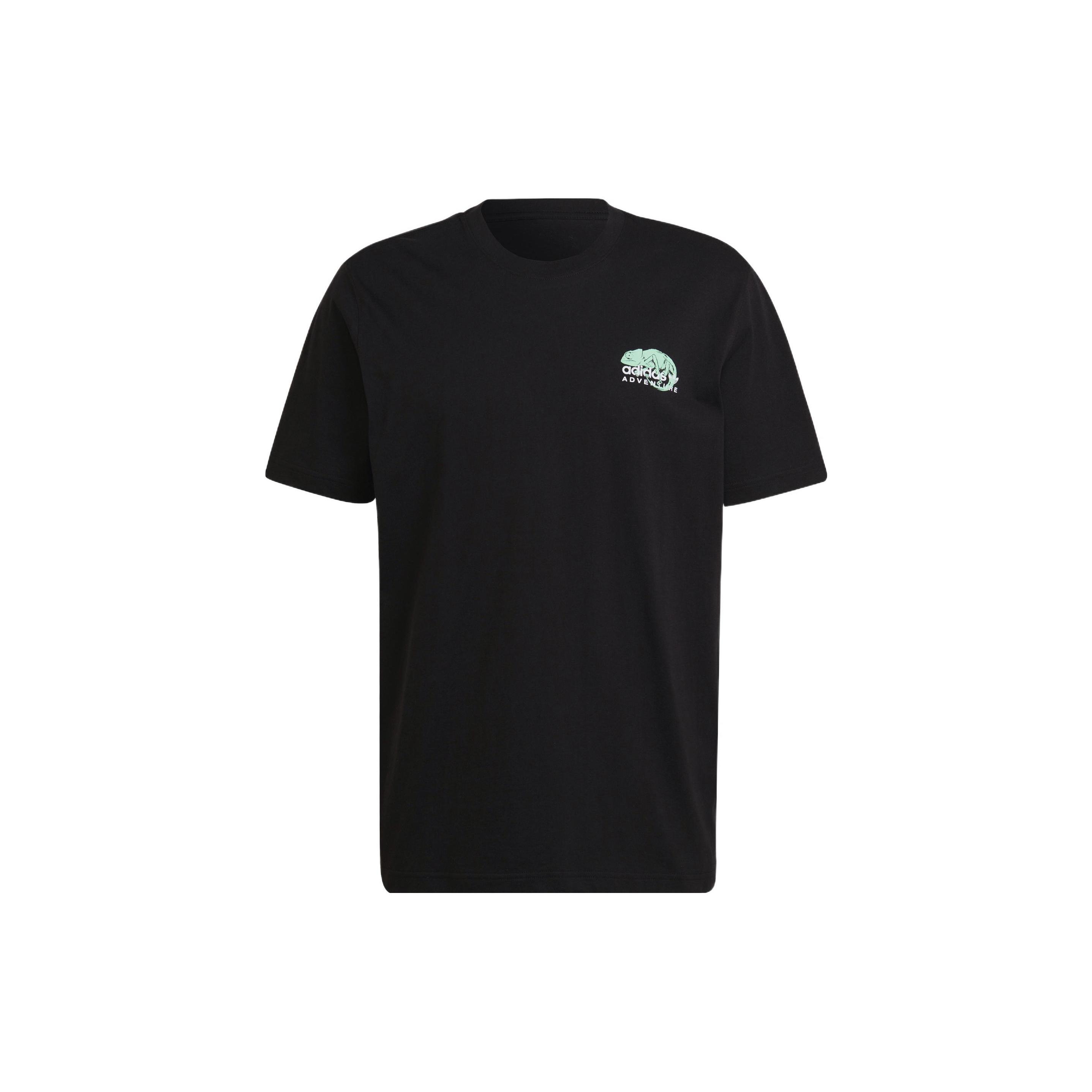 adidas originals Pckalot Tee Retro Printing Sports Round Neck Short Sleeve Black Men s HF4762 XS