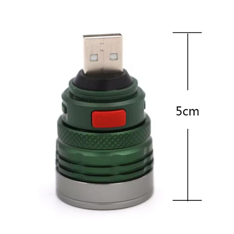 Usb Handy 3W Powerful Led Flashlight Max Beam Range Up To 50M Aluminium Alloy Mini Zoomable Pocket Torch Lamp For Camping Hiking