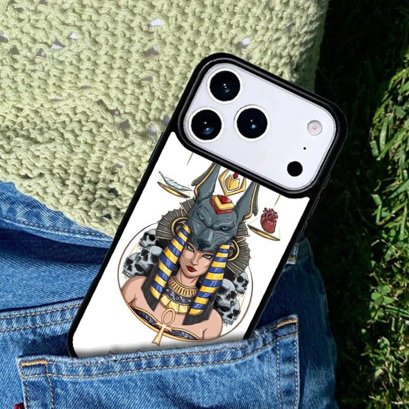 Egypt Nefertiti Anubis Ankh soft phone case cover Compatible with for IPhone 17air 16e 15 14 13 12 11Pro Max 17 Air