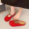 2025 New Round Head Flat Bottom Not Tired Feet Mary Jane Ballet Shoes Single Shoes Spring and Autumn Hepburn Women's Shoes