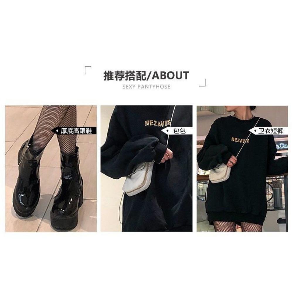 Fishnet Socks Black Silk Hollow Sexy Ins Tide European and American Grid Black Stockings Spring and Summer Internet Celebrity Pantyhose Manufacturers