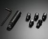 MONSTER SPORT Heptagon Wheel M12 x Set of for Kei Compact and Nuts, Type-2, P1.25, 16, Black, Cars, Cars, Suzuki, Nissan, Subaru, More, 684516-0020BK
