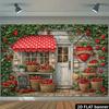 2D Fresh Berry Market Backdrop Baby Shower Photography Background
