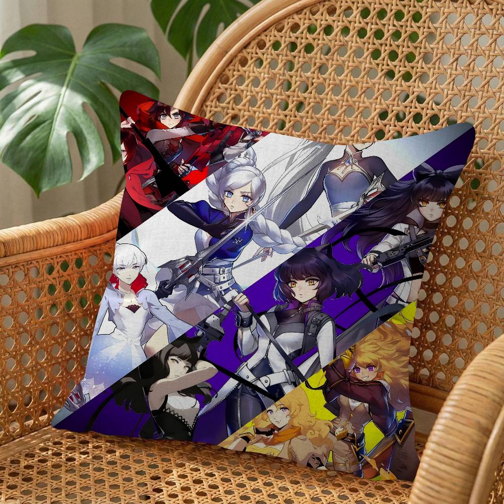 Web A-Animation R-RWBY Personalized Pillow Cover Kids Bedroom Wild Party Decor Pillowcase Kid Birthday Shower Gift