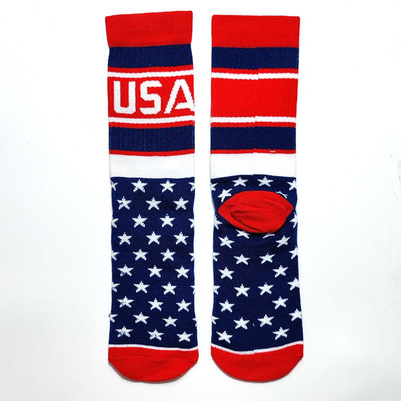 Men Socks Letter Stripe Star Goddess of Liberty Eagle Pattern Couple Socks Gourmet Burger Sandwich Pizza Funny Cotton Socks