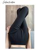 Women's Slim High-Waisted Micro-Flare Black Pants for Spring/Summer, Stretchy and Casual