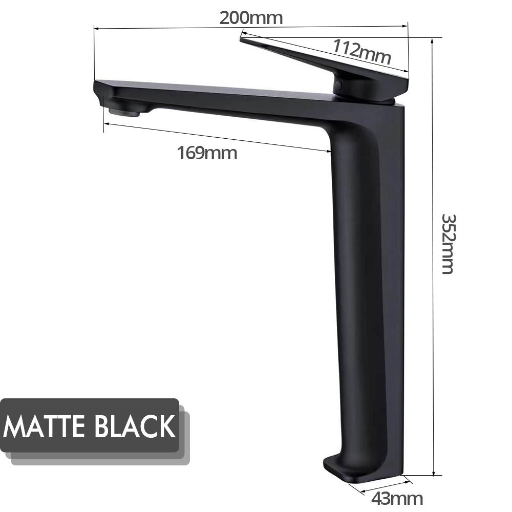 Bathroom Sink Faucet Deck Mount Brass Hot Cold Mixer Tap Black Brushed Gold Golden Gunmetal Single Lever Bagnolux