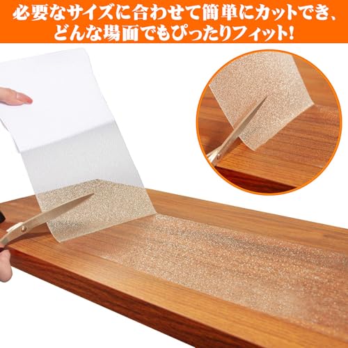 Spurtar Stair Anti-Slip Mat, Transparent, 15 Pieces, 15cm X 61cm, Stair Mat, Pet/Child Fall Prevention, Free Cut, Waterproof, Non-Slip Tape, Scratch P