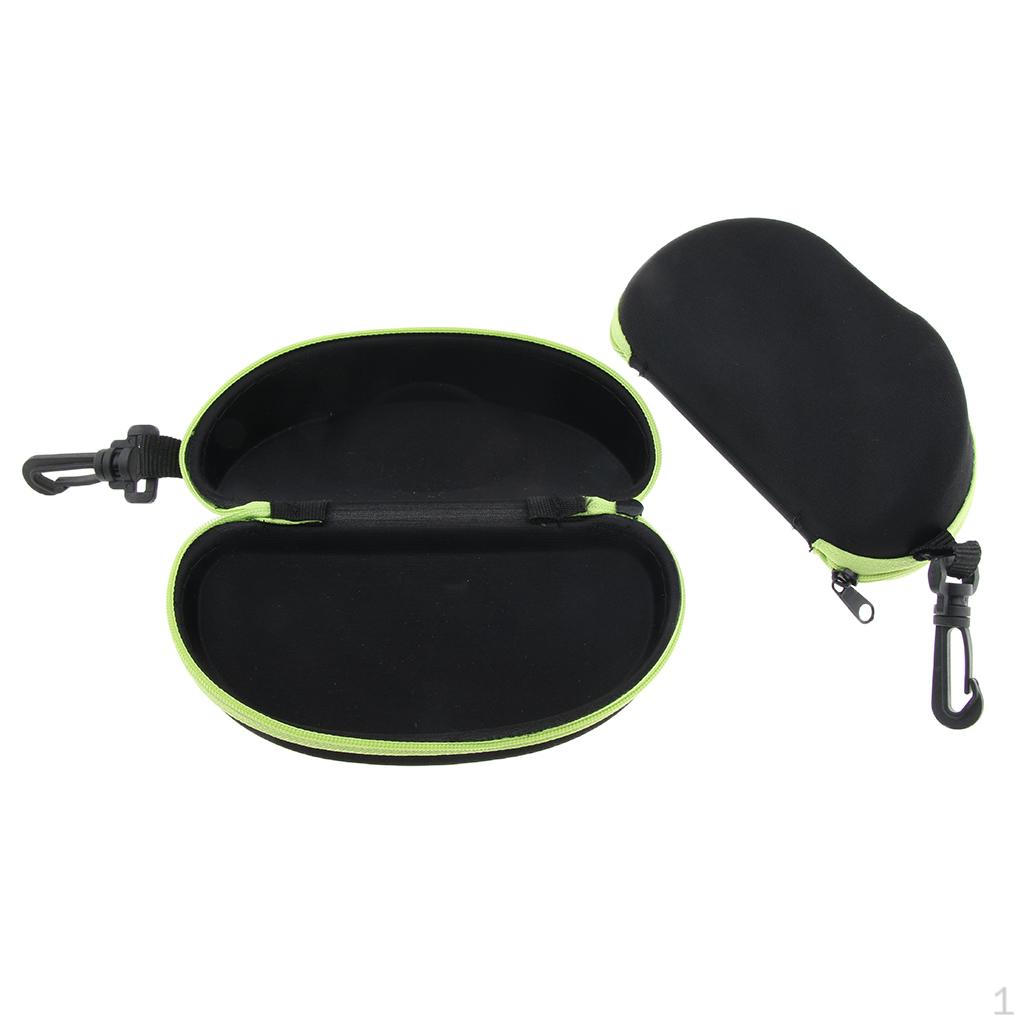 

2 EVA Glasses Cases with Hanging Hook for Sports Sunglasses Eyeglasses зелений