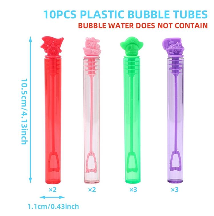 

10/20pcs Pirate Themed Colorful Bubble Tubes Buubble Wand Empty Tube for Kids Birthday Party Favors Pinata Filler Toys Gifts