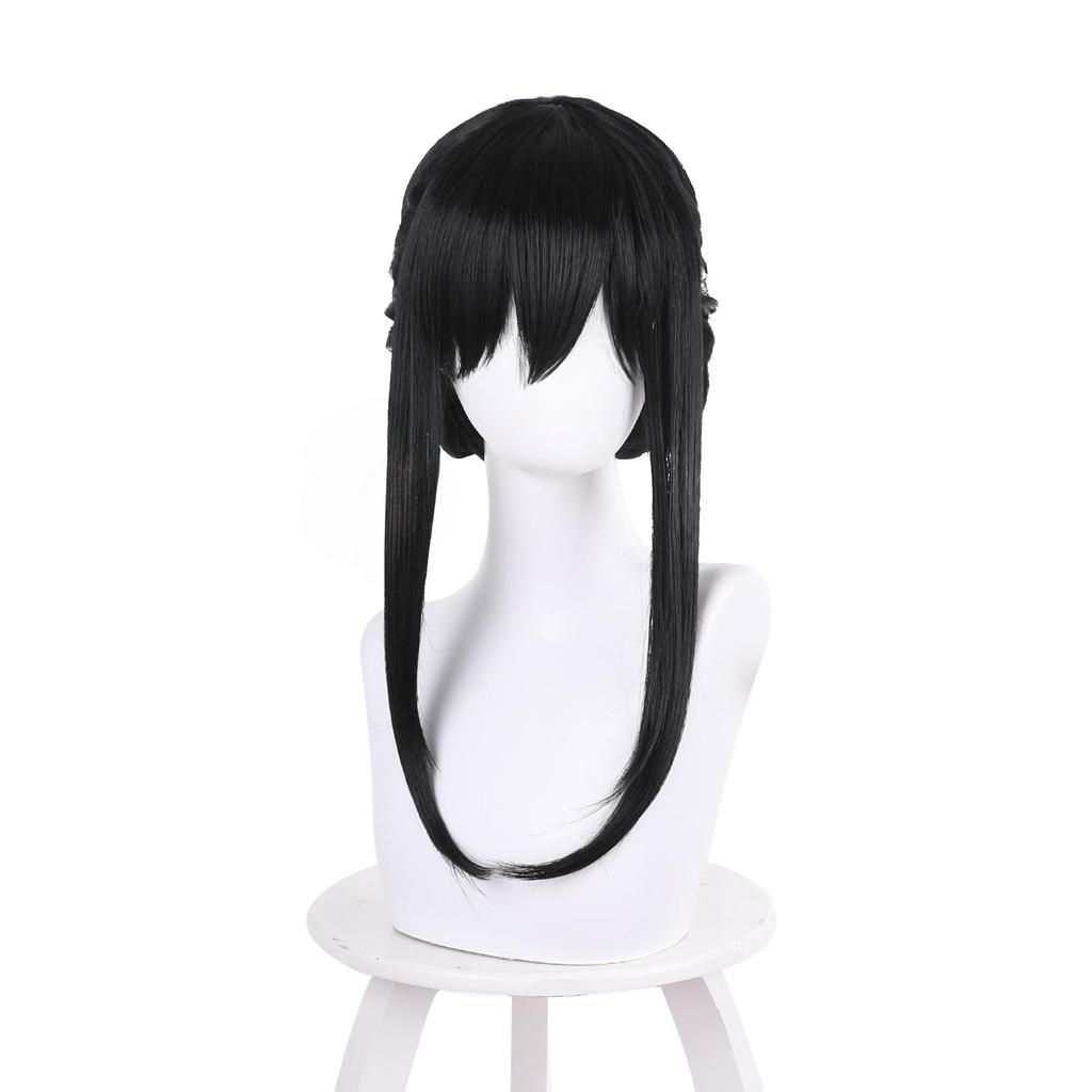Anime Spy X Family Forger Cosplay Costume Wig Dress Suit Black Red Skirt Set Earring Long Hair Women Clothes Party
