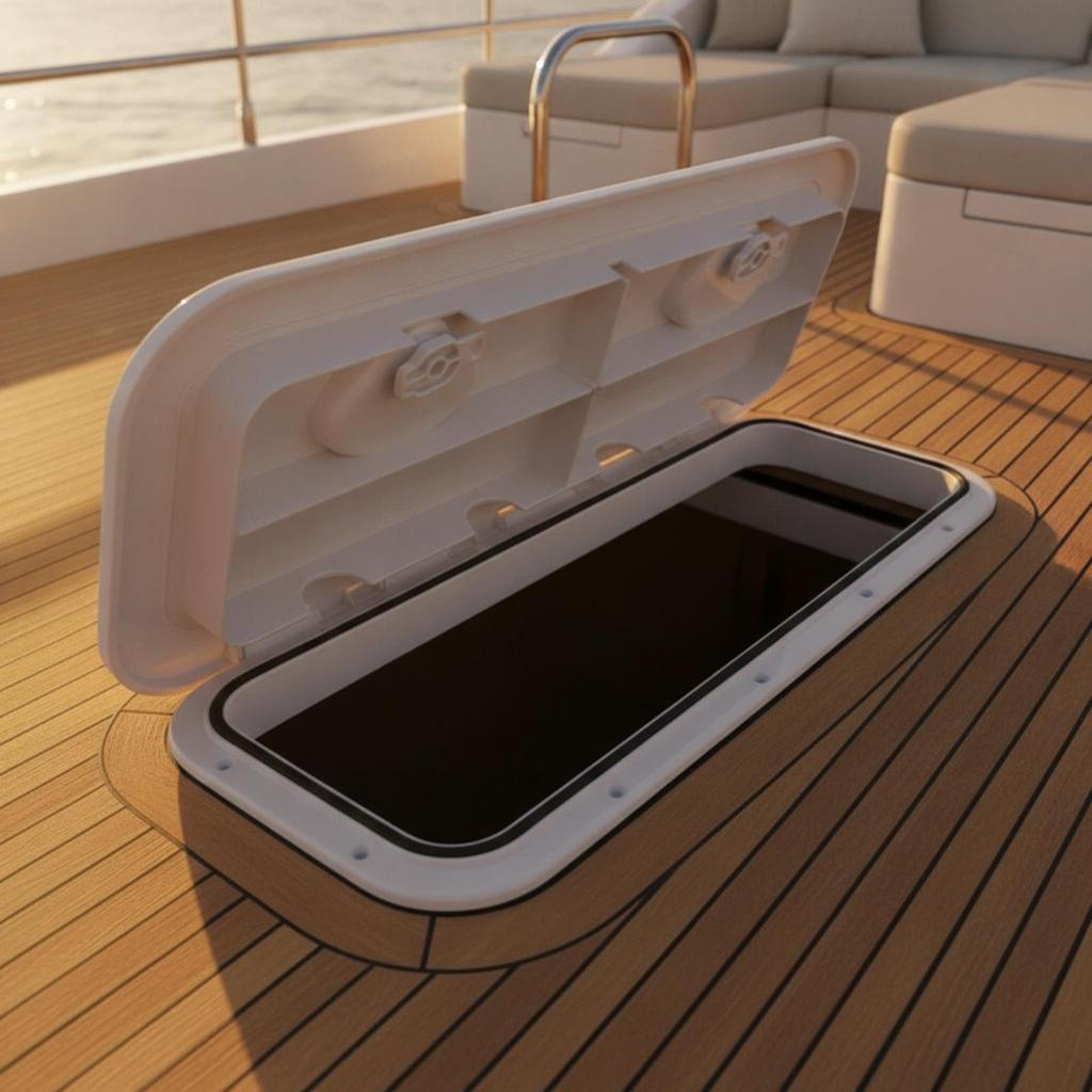 Marine Hatch Cover with Frame Flush Mount Boat Deck Gasket Heavy Duty